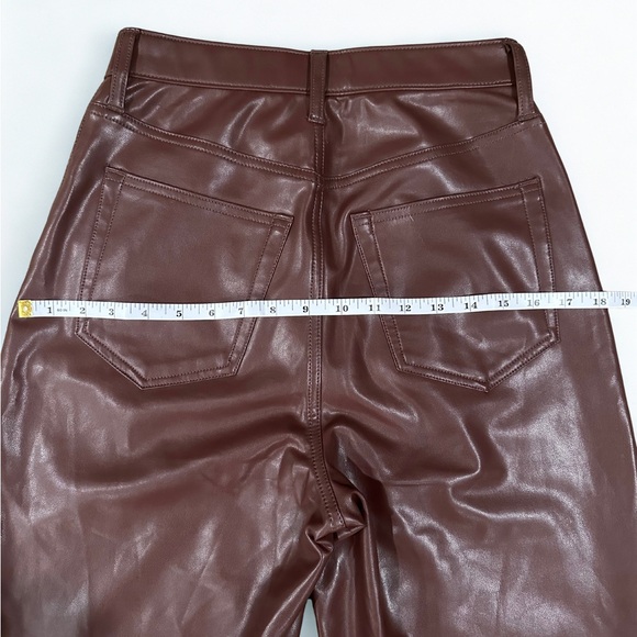 Abercrombie Brown Faux Leather Pants | Ultra High Rise | Curve Love | Size 27 - Picture 9 of 12